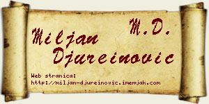 Miljan Đureinović vizit kartica